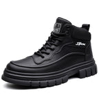 Men's High-Top Cotton Shoes 2026: New Winter Collection—Men's Outdoor Fleece-Lined, Warm Dr. Martens-Style Boots, Trendy, Non-Slip Work Boots
