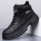 Men's High-Top Cotton Shoes 2026: New Winter Collection—Men's Outdoor Fleece-Lined, Warm Dr. Martens-Style Boots, Trendy, Non-Slip Work Boots