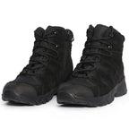 Men's Outdoor Hiking and Trekking "Tiger-Wolf" Tactical Boots—Large Sizes, Mid-Cut Combat Boots, Non-Slip Training Shoes