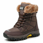 Men's and Women's Snow Boots: New Fall/Winter High-Top Warm Outdoor Cotton Boots with Fleece Lining, Extra-Thick, and Plus Sizes